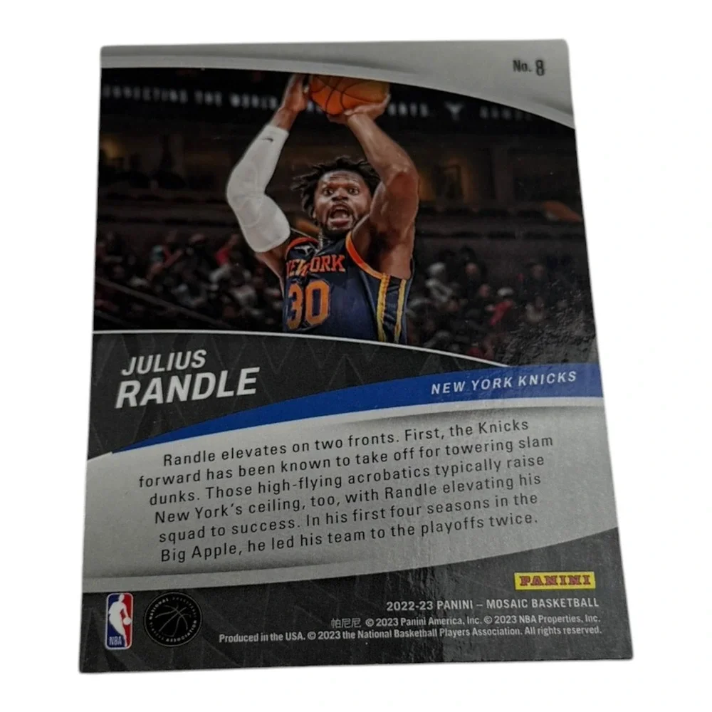 2022-23 Panini Mosaic Elevate Julius Randle New York Knicks Insert Card No. 8
